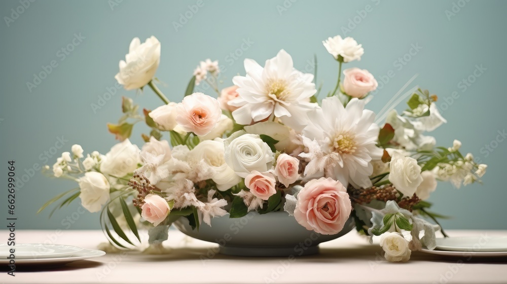 Decoration at a wedding, Flowers on a Wedding table centerpieces. Decoration at a wedding, Flowers on a Wedding table centerpieces.