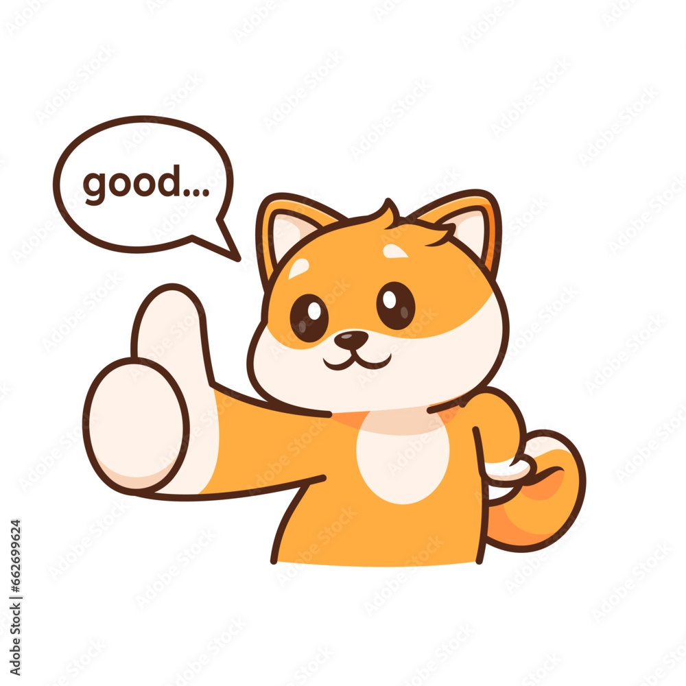 cute shiba inu character good pose illustration emotes sticker element collection isolated cute shiba inu character good pose illustration emotes sticker element collection isolated