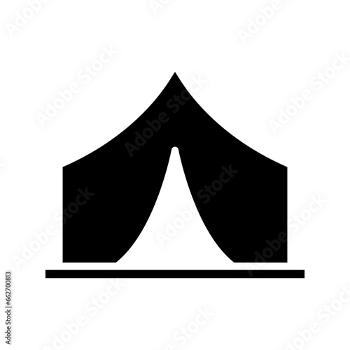 Tent icon vector. Camping illustration sign. Hike symbol. Camp logo.