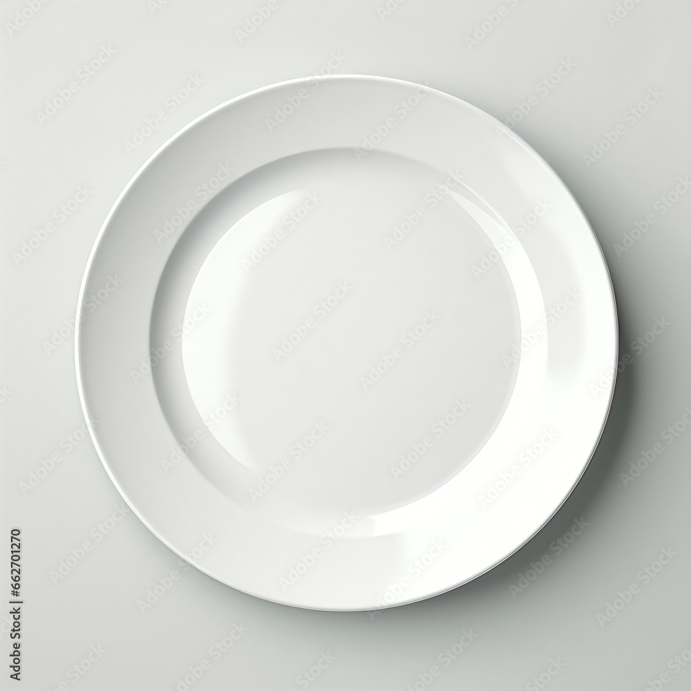 Professional Graphic Vector of White Plate on White Background Professional Graphic Vector of White Plate on White Background