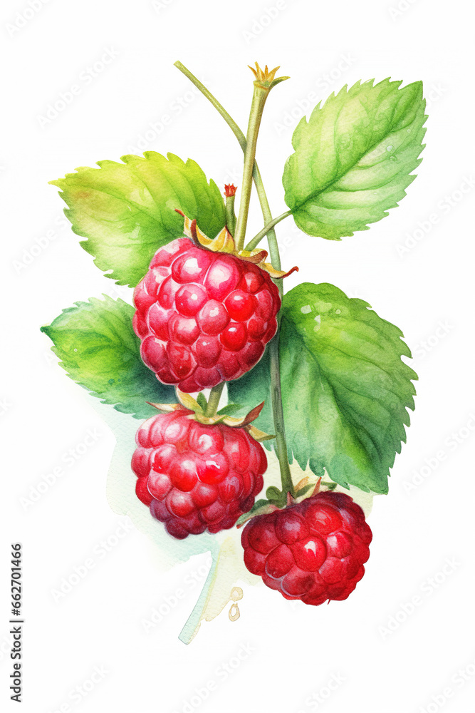Raspberry, beautiful drawing isolated on white background Raspberry, beautiful drawing isolated on white background