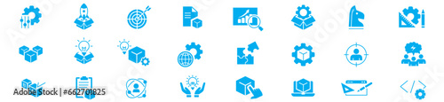 Product Development Editable Line icons Vector