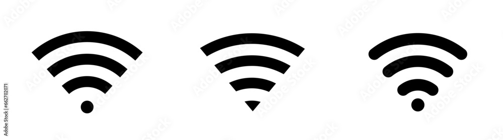Wireless and wifi icon. wi-fi icon sign for remote internet access. Vector illustration Wireless and wifi icon. wi-fi icon sign for remote internet access. Vector illustration