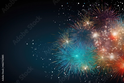 Abstract Fireworks Backdrop With Room For Text