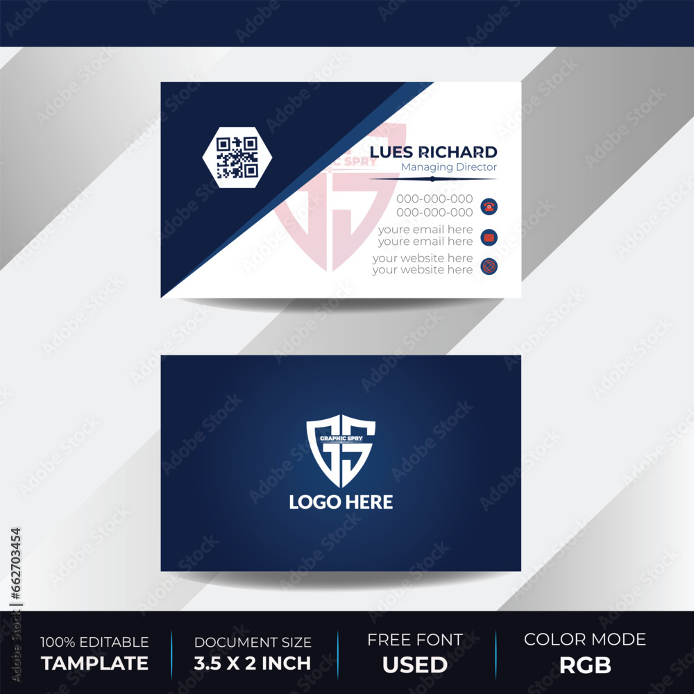 Vector professional creative business card template design. Vector professional creative business card template design.
