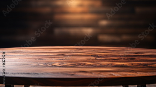 A wooden table Mockup Presentation