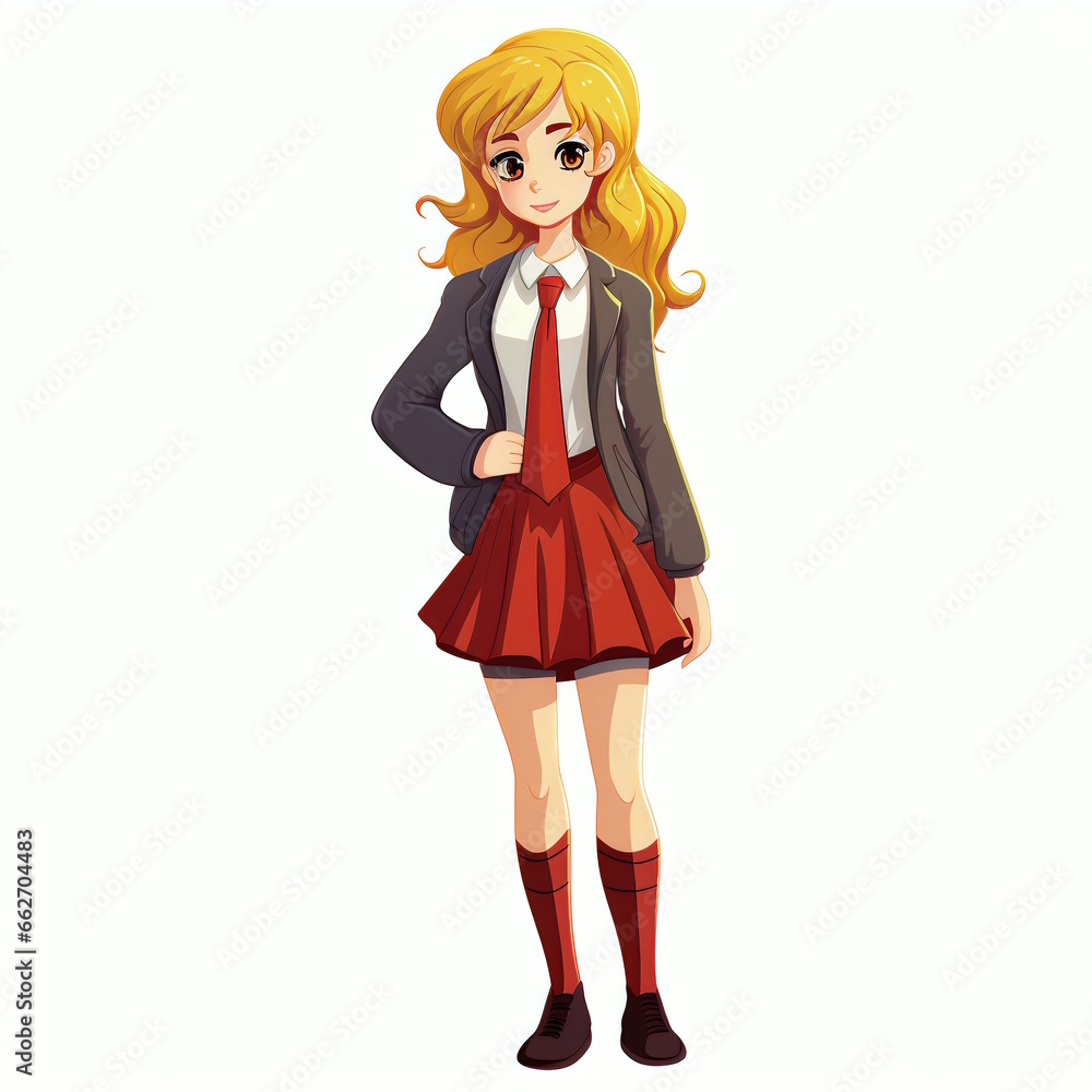 Cartoon Character of a Trendy Young Girl, Ready to Bring Fun to Your Designs. Cartoon Character of a Trendy Young Girl, Ready to Bring Fun to Your Designs.