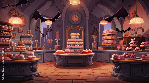 Cartoon Bat Bakery Delights