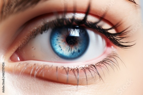 eye drops falling onto a blue contact lens