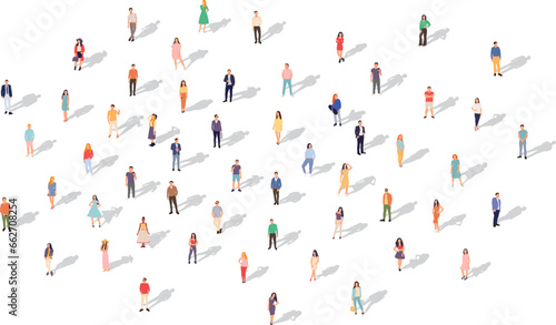 people men and women standing vector
