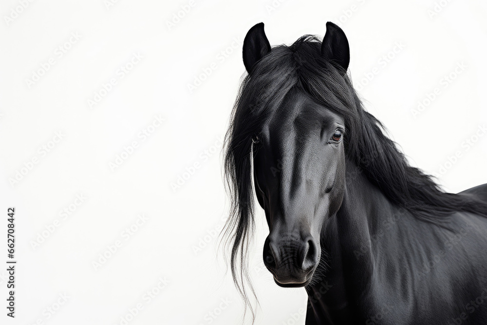 Obraz premium A horse on a white background.