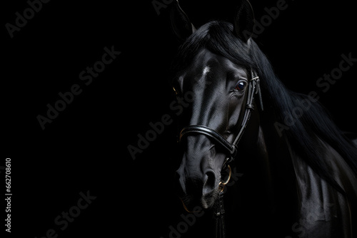 A horse on a black background. ©   Vladimir M.
