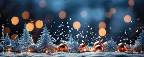 Christmas background with Christmas balls and gifts © Jasmina