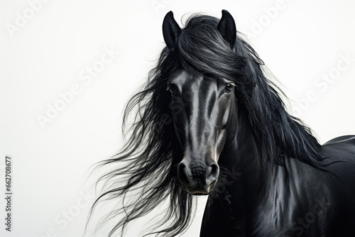 A horse on a white background.