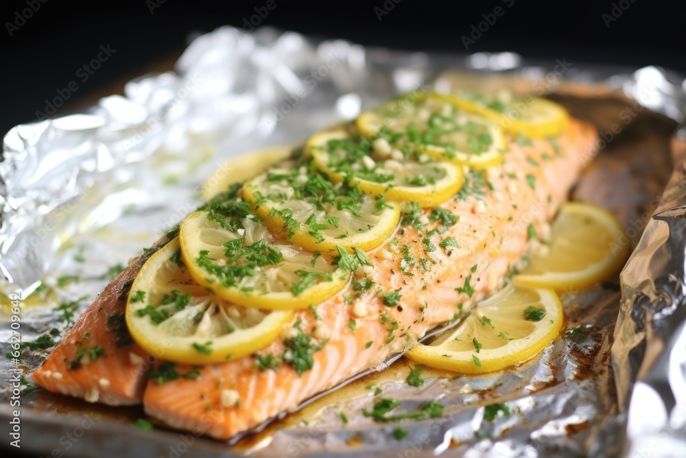 baked salmon with fresh garlic butter baked salmon with fresh garlic butter