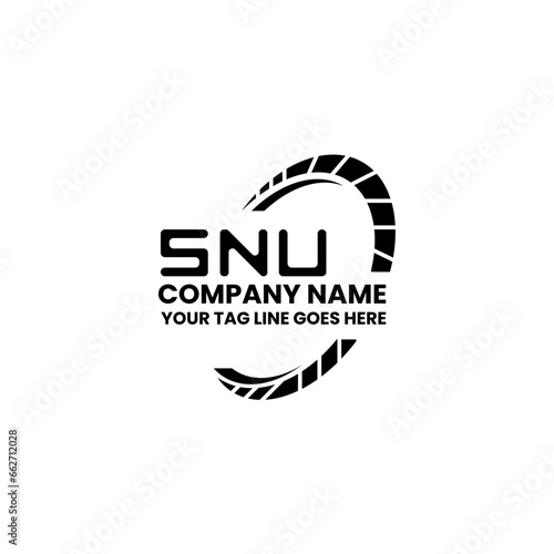 SNU letter logo vector design, SNU simple and modern logo. SNU luxurious alphabet design  