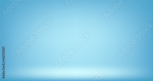Empty Blue color studio room background. Space for selling products on the website. Vector illustration.