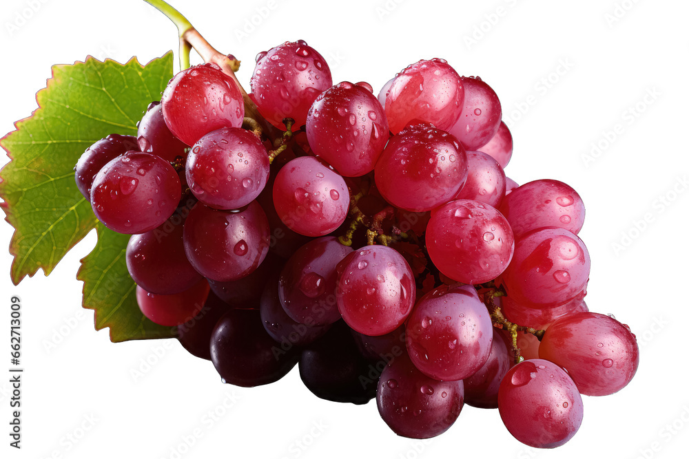 Fresh grape isolated on a transparent background