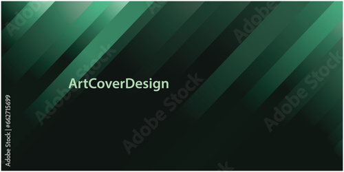 dark green strip geometric banner, business template presentation, gradient black background