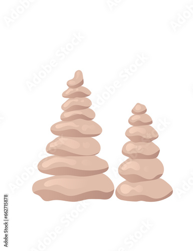 Cave stone mineral stalagmites column natural growth geology formations vector illustration isolated on white background