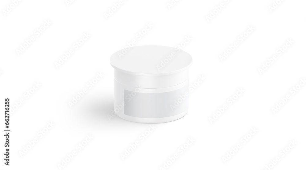 Blank white small sport nutrition can mockup, side view Blank white small sport nutrition can mockup, side view