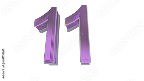 Free Download Creative purple 3d number 11 - GFXLoad
