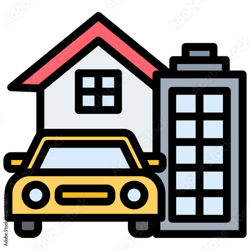 Tangible Assets Outline Color Icon