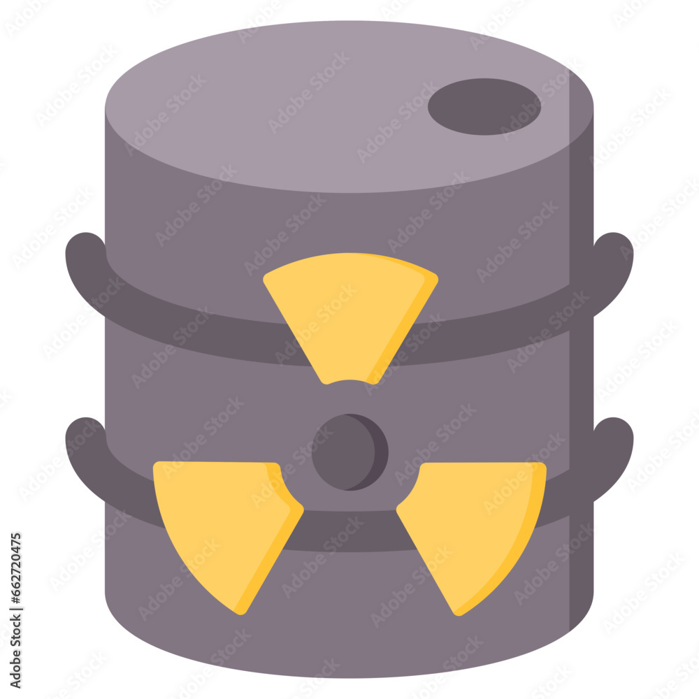 Fototapeta premium Hazardous Waste Disposal Flat Icon