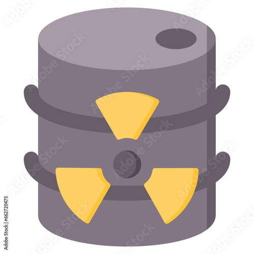 Hazardous Waste Disposal Flat Icon