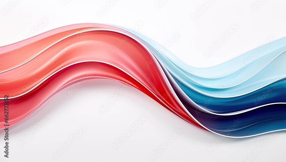 abstract shape with a blue and red wave, in the style of aluminum abstract shape with a blue and red wave, in the style of aluminum