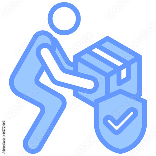 Safe Lifting Blue Icon