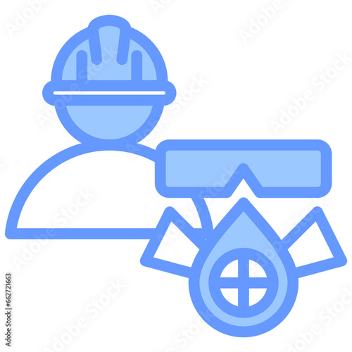 Respiratory Protection Blue Icon