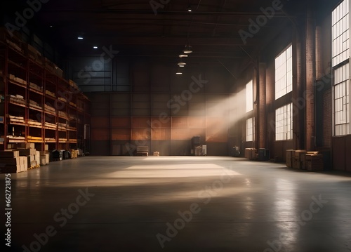 Within the heart of the storage warehouse, forklifts move efficiently, transporting pallets of goods to their designated slots, as workers clad in reflective vests navigate the bustling maze of stored