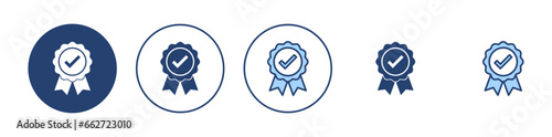 Approved icon vector. Certified Medal Icon