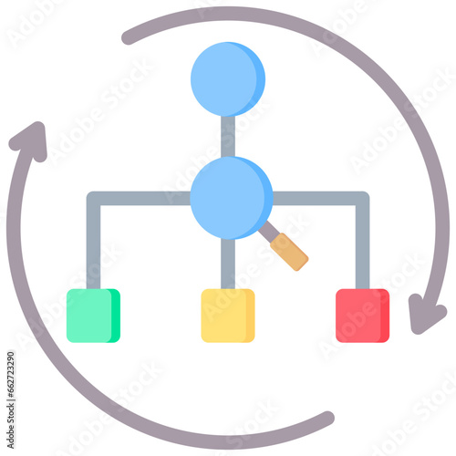 Internal Job Rotation Flat Icon