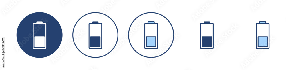 Battery icon vector. battery Charging sign. battery charge level Battery icon vector. battery Charging sign. battery charge level