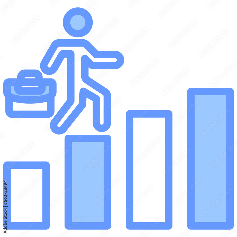 Career Path Blue Icon Career Path Blue Icon