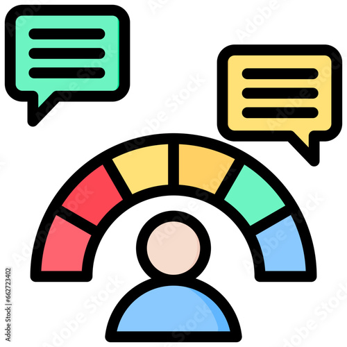 Performance Feedback Outline Color Icon