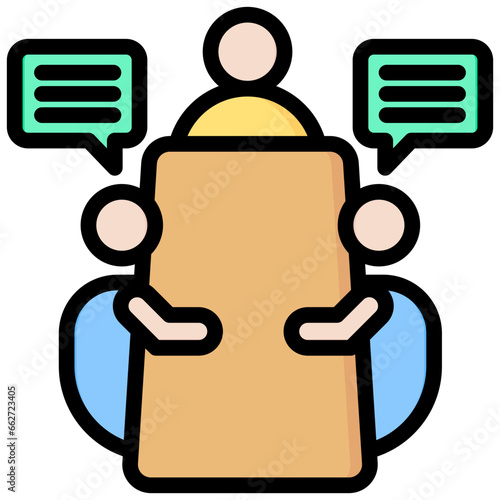 Talent Calibration Outline Color Icon