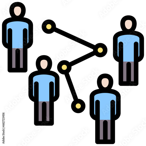 Leadership Pipeline Outline Color Icon