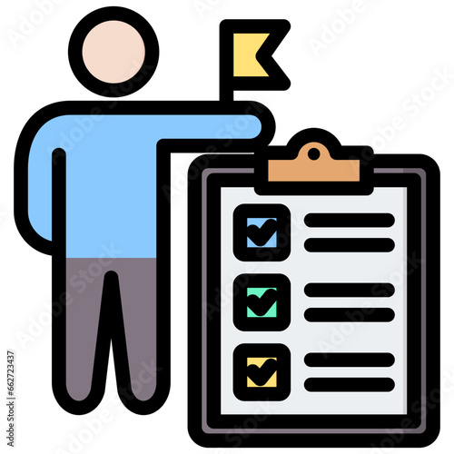 Leadership Assessment Outline Color Icon