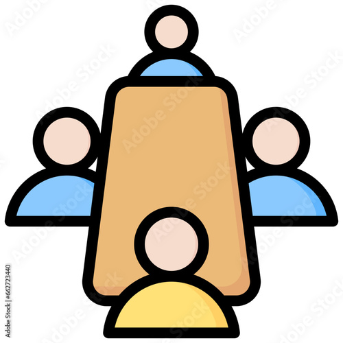 Committee Outline Color Icon