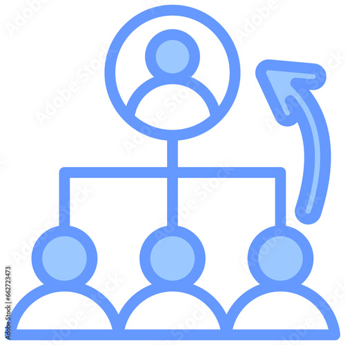 Succession Planning Blue Icon