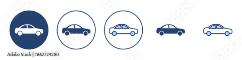 Car icon vector. car sign and symbol. small sedan