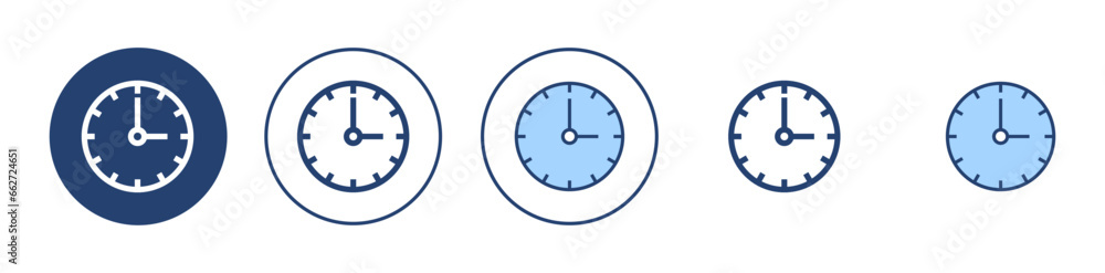 Clock icon vector. Time sign and symbol. watch icon Clock icon vector. Time sign and symbol. watch icon