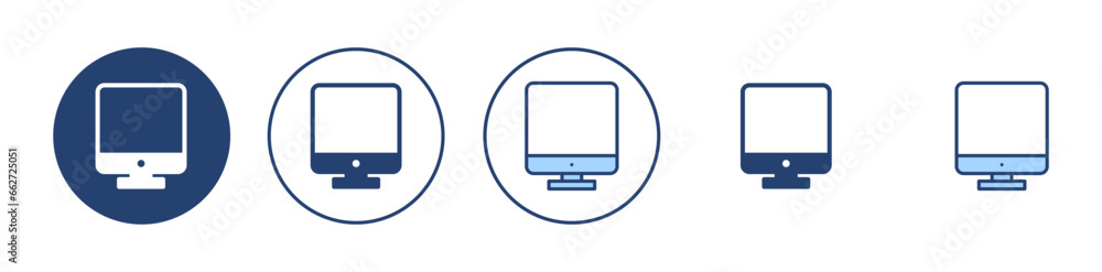 Computer icon vector. computer monitor sign and symbol Computer icon vector. computer monitor sign and symbol