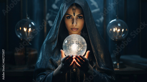 Unveiling the Unknown: Seer Gazes into the Luminous Crystal Globe, generative ai