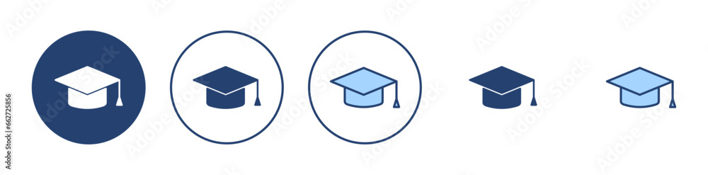 Education icon vector. Graduation cap sign and symbol. Graduate. Students cap Education icon vector. Graduation cap sign and symbol. Graduate. Students cap
