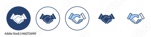 Handshake icon vector. business handshake sign and symbol. contact agreement