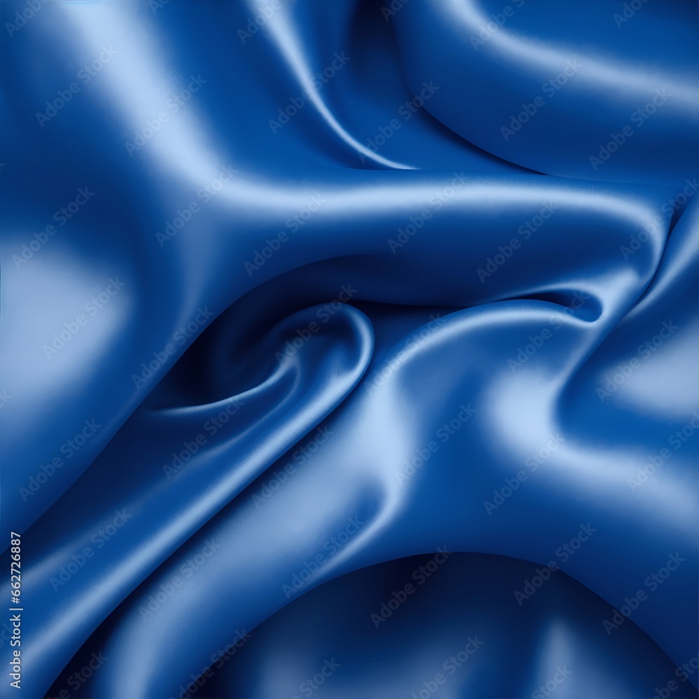 Fototapeta premium Blue color silky texture. AI generated illustration